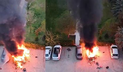 Diyarbakır’da site içinde korkutan yangın