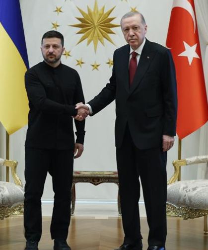 Cumhurbaşkanı Erdoğan, Zelenskiy ile bir araya geldi