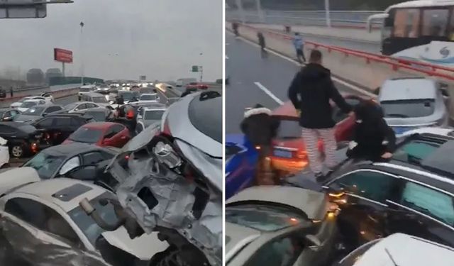 Çin'de zincirleme trafik kazası: 100'ü aşkın araç birbirine girdi