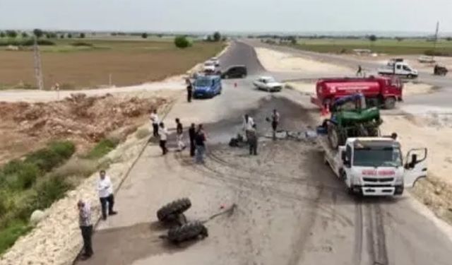 Şanlıurfa’da kum kamyonu traktör ile çarpıştı: 1’i ağır 3 yaralı