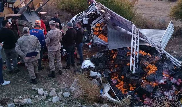 Bitlis’te meyve yüklü kamyonet devrildi: 1 ölü, 1 yaralı