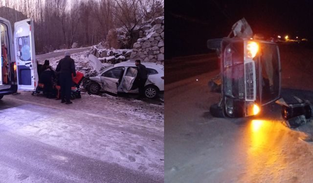 Yüksekova'da trafik kazası :3 yaralı