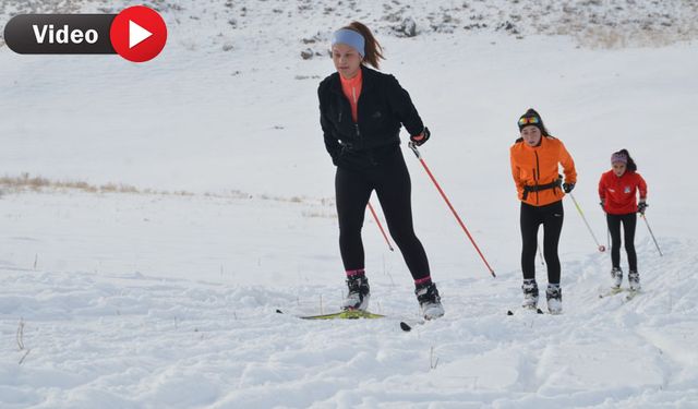 Yüksekova Kayaklı koşu sporcuları milli takıma girebilmek için ter döküyor