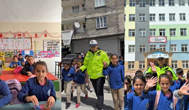 Hakkari’de minik öğrencilere trafik eğitimi