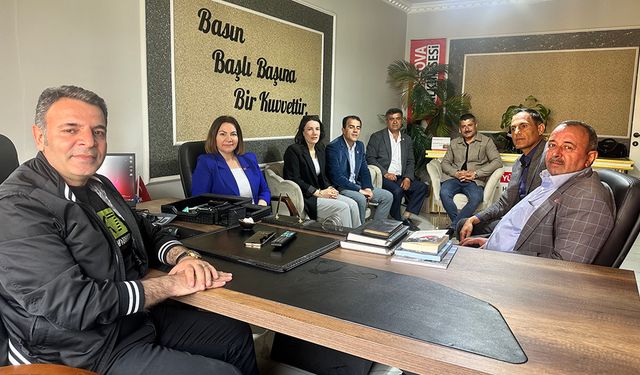 CHP İl Örgütü'nden haber merkezimize ziyaret