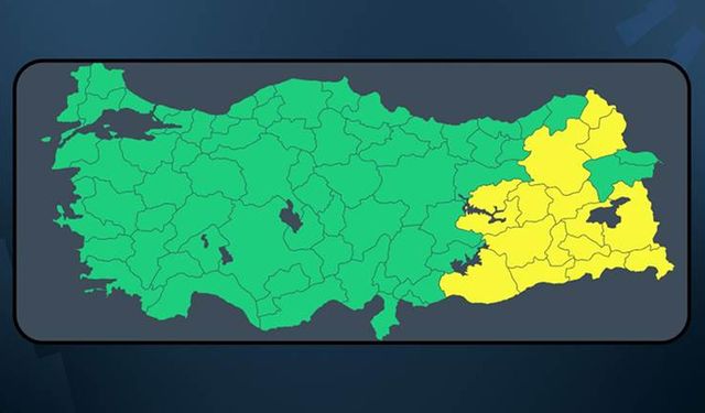 Diyarbakır, Mardin, Hakkari ve Urfa dahil çok sayıda kent için 'sarı' uyarısı!