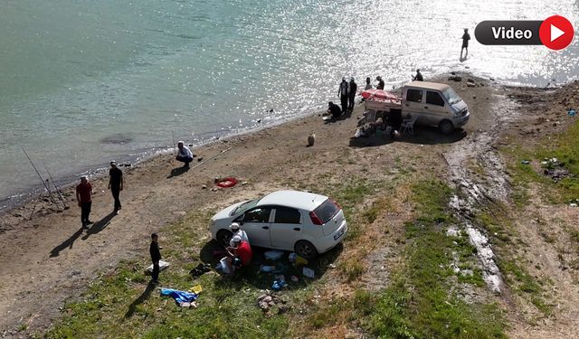 Sıcak Havayı Fırsat Bilen Vatandaşlar Dilimli Barajı’na Akın Etti