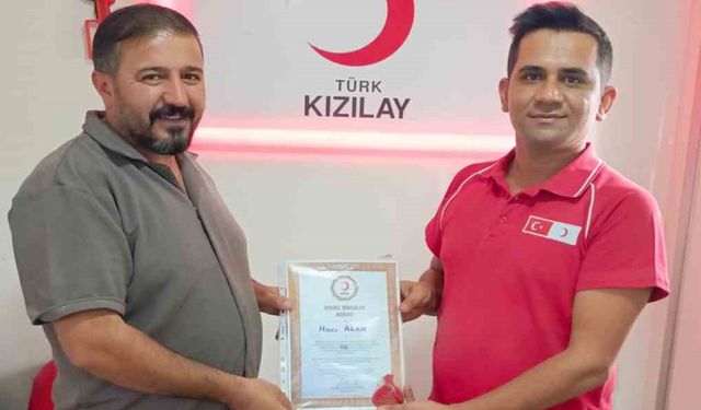 Özalp’ta çok kan bağışı yapanlara madalya verildi