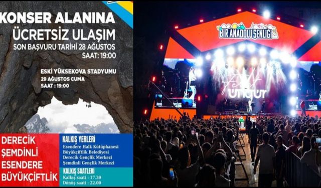 Yüksekova’da Konser Heyecanı: Ücretsiz Ulaşım İmkânı