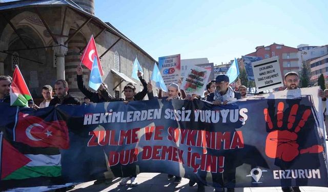 Erzurum’da sağlıkçıların 103 haftalık yürüyüşü sürüyor