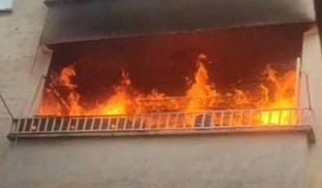 Şanlıurfa’da korkutan yangın: Apartman dairesi alev alev yandı