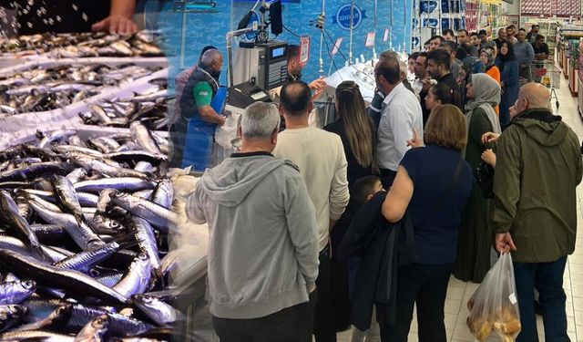 Hamsinin kilosu düştü, vatandaşlar markete akın etti