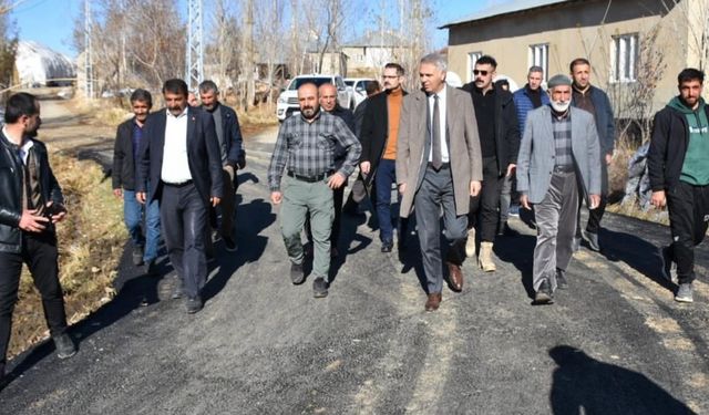 Kaymakam Akın, Çimenli mezrasında asfalt çalışmalarını inceledi