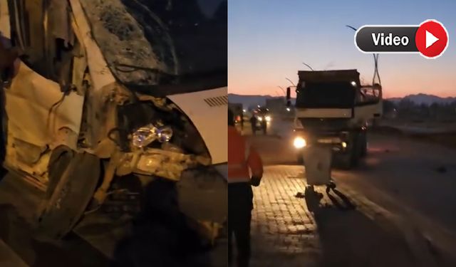 Yüksekova’da servis aracı ile kamyon çarpıştı: 4 yaralı