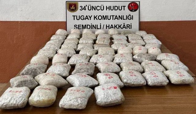 Şemdinli Sınırında Çok Sayıda Yasaklı Madde Ele Geçirildi