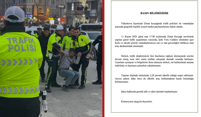 Yüksekova Kaymakamlığından Trafik Gerginliğiyle İlgili Açıklama