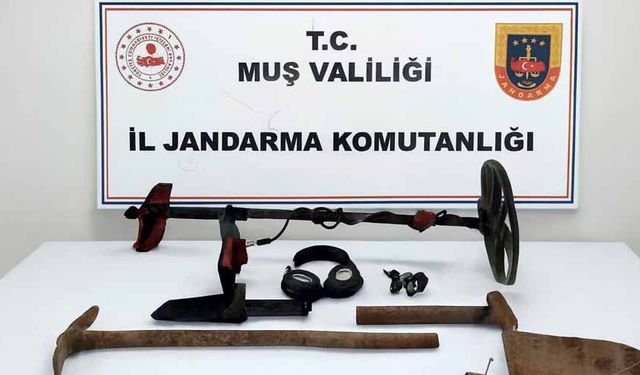 Muş’ta sit alanında kaçak kazı yapan 3 kişi yakalandı