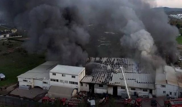 Tuzla’da kauçuk fabrikasında korkutan yangın