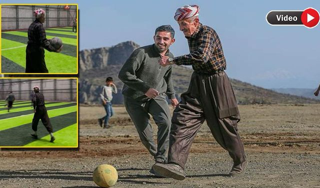 Hakkari'de Futbolun Yaşı Yok: 70 Yaşındaki Kaynak, Sahada Gençlere Taş Çıkartıyor