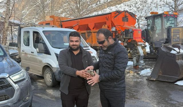 Hakkari’de yaralı kekliğe şefkat eli