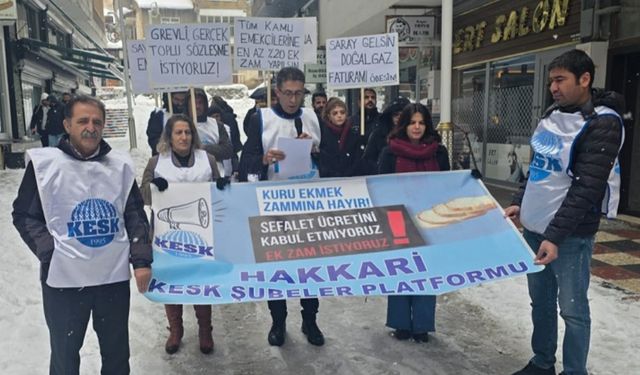 Hakkâri’de KESK’ten İş Bırakma Eylemi!