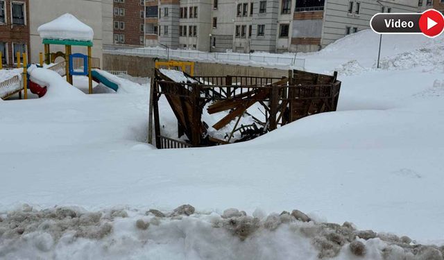 Yüksekova’da Kar Yağışı Parklara Zarar Verdi