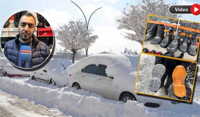Yüksekova’da Etkili Olan Kar Yağışı Çizme Satışlarını Artırdı