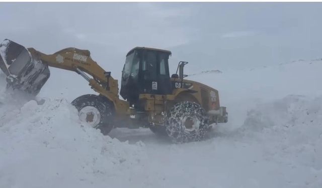 Kar kalınlığının 2 metreyi bulduğu Ağrı’da ekiplerin zorlu mesaisi