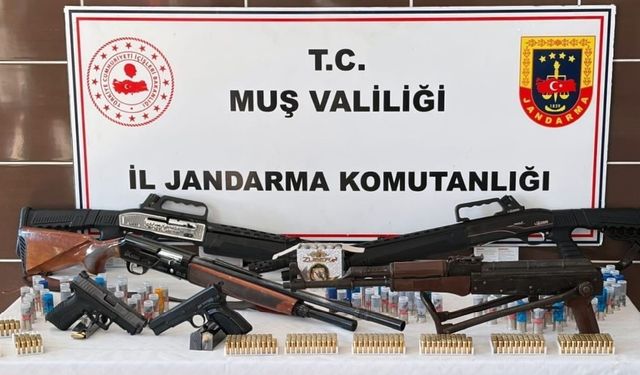 Malazgirt’te ruhsatsız silah operasyonu: 6 kişi tutuklandı