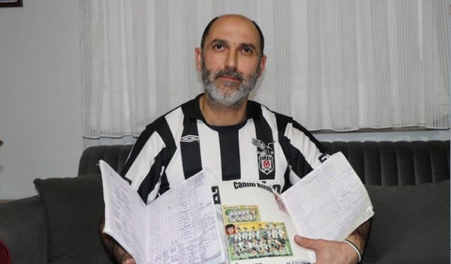 25 yıldır Beşiktaş’ın her maçını tek tek not ediyor
