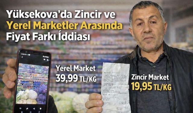 Yüksekova’da Zincir ve Yerel Marketler Arasında Fiyat Farkı İddiası