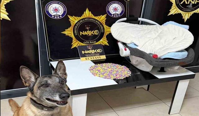 Bebek pusetinde 757 adet uyuşturucu hap ele geçirildi