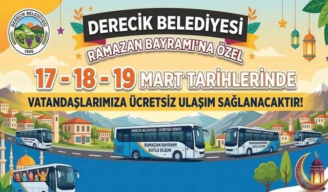 Derecik Belediyesi’nden Bayramda Ücretsiz Ulaşım Hizmeti