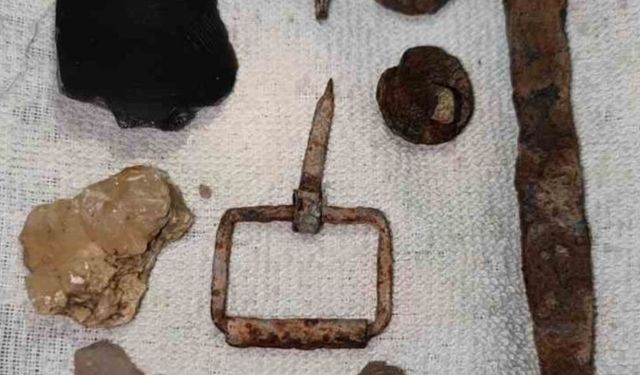 Botan Vadisi Milli Park’ta tarihi eser olduğu düşünülen objeler bulundu