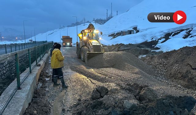 Bozulan Pizok yolu için onarım çalışmaları tekrar başlatıldı
