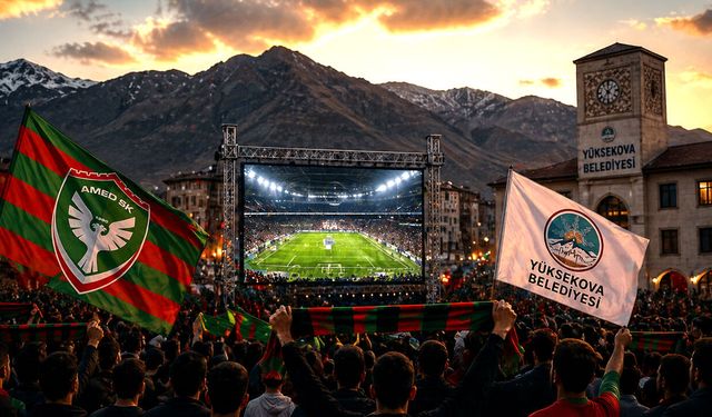 Yüksekova’da Amedspor Maçı İçin Dev Ekran Kurulacak