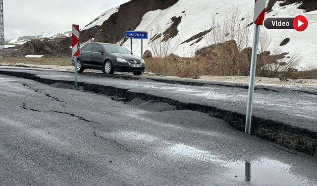 Yüksekova-Dağlıca yolunun bir kısmı tek şeride indi