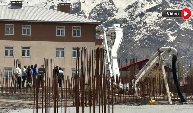 Hakkari’de inşaatta kaza: 1 yaralı