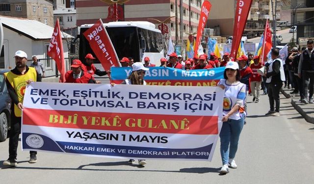 Hakkari'de 1 Mayıs kutlandı