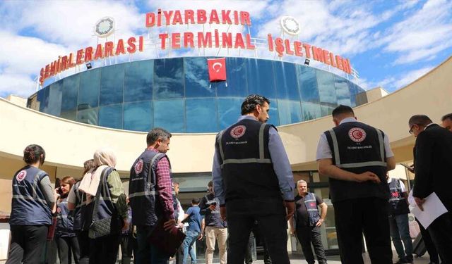 Diyarbakır Şehirler Arası Otobüs Terminalinde bayram öncesi fiyat denetimi