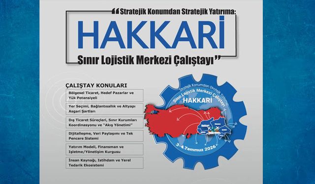 Hakkari’de Sınır Lojistik Merkezi Çalıştayı Düzenleniyor