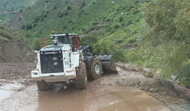 Yağış Sonrası Yüksekova’da Armutlu Mezrası Yolu Kapandı