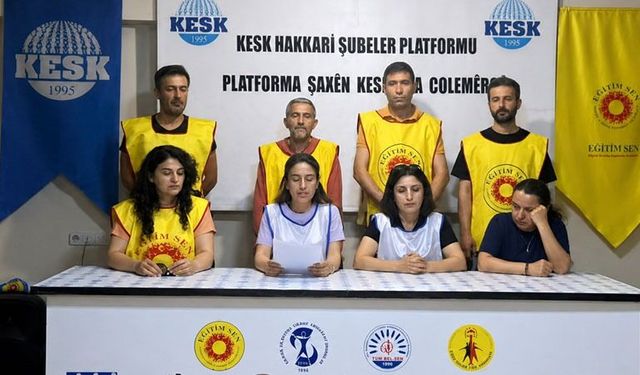 Hakkkari Eğitim-Sen’den Ankara’daki Öğretmenlere Destek