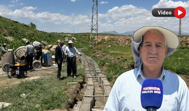 Yüksekova’da  Beşpınar’da Yapılan Sulama Kanalı Çiftçiye Umut Oldu