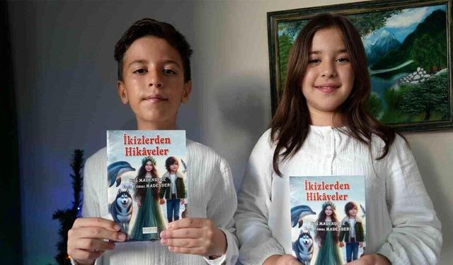 5 bine yakın kitap okuyan 10 yaşındaki ikizler yazar oldu