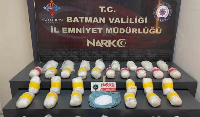 Batman’da uyuşturucu operasyonu: 19 kilo metamfetamin ele geçirildi