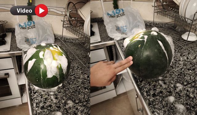Yüksekova’da zincir marketten aldığı karpuzun içinden köpüklü sıvı çıktı