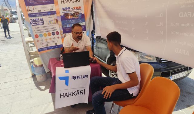 LGS ve YKS Adaylarına İŞKUR Rehberliği: Hakkâri’de DABİS Standı Kuruldu