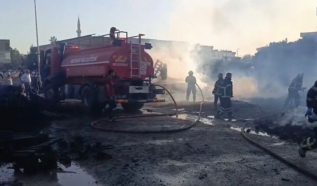 Batman’da palet üretim tesisinde korkutan yangın