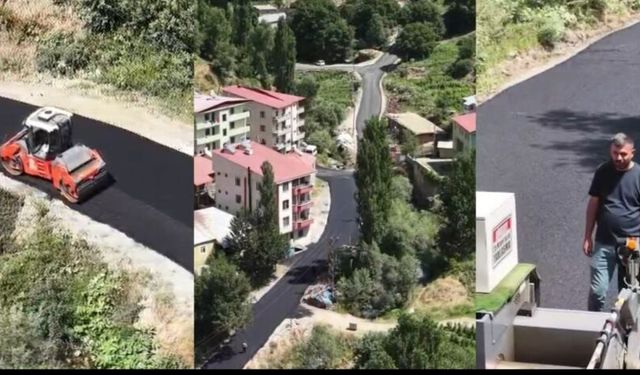 Şemdinli’de 6 Kilometrelik Yolda Sıcak Asfalt Çalışması Başladı